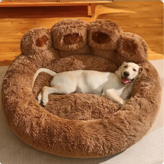 Plush Paw-Shaped Pet Bed